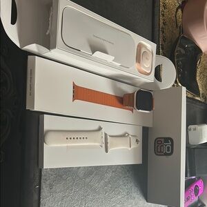 Apple Smartwatch with Orange Band